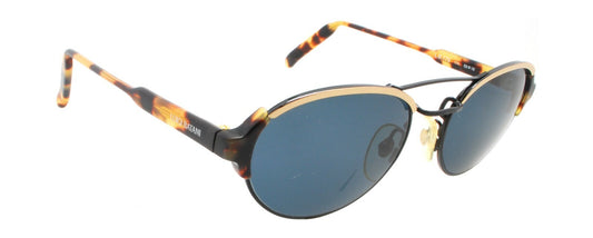 New Authentic Luigi Batani L.B.173 114 80s Italy Vintage Black Gold Sunglasses0