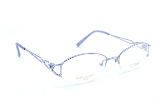 New Authentic SEIKO T0275 388 Japan Purple Titanium Half Rim Eyeglasses Frames0