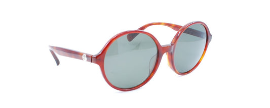New Authentic agnès b. AB-2820 Reddish Brown Plastic Oversized Round Sunglasses0