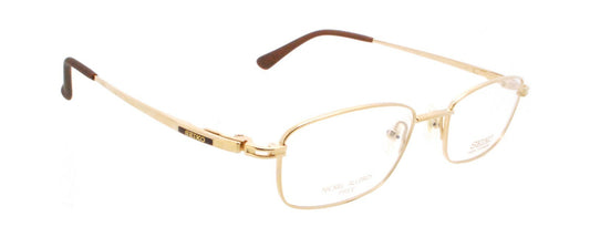 New Authentic SEIKO T-607 001 Japan Gold Titanium Eyeglasses Frames Eyewear NOS0