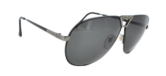 New Authentic Solex SY-83 BD/B/L Vintage 80s Hong Kong Black Aviator Sunglasses0