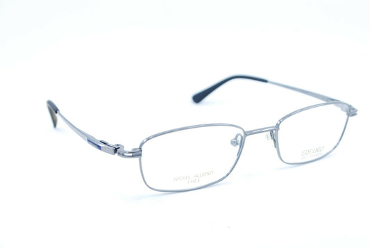 New Authentic SEIKO T-607 638 Japan Gray Titanium Eyeglasses Frames Eyewear NOS0
