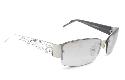New Alain Delon AD6235S JEANS PARIS 90s Vintage Silver Stars Rimless Sunglasses0