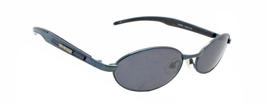 New Authentic Alain Delon AD2009 COL.38 80s Vintage Blue Metal Oval Sunglasses0