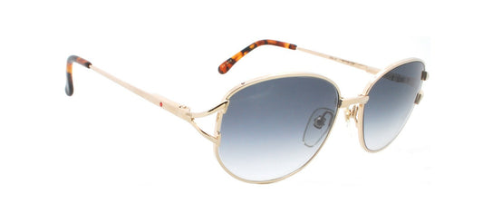 New Authentic Solex SY-520 COL.01 Vintage 80s Hong Kong Gold Metal Sunglasses0