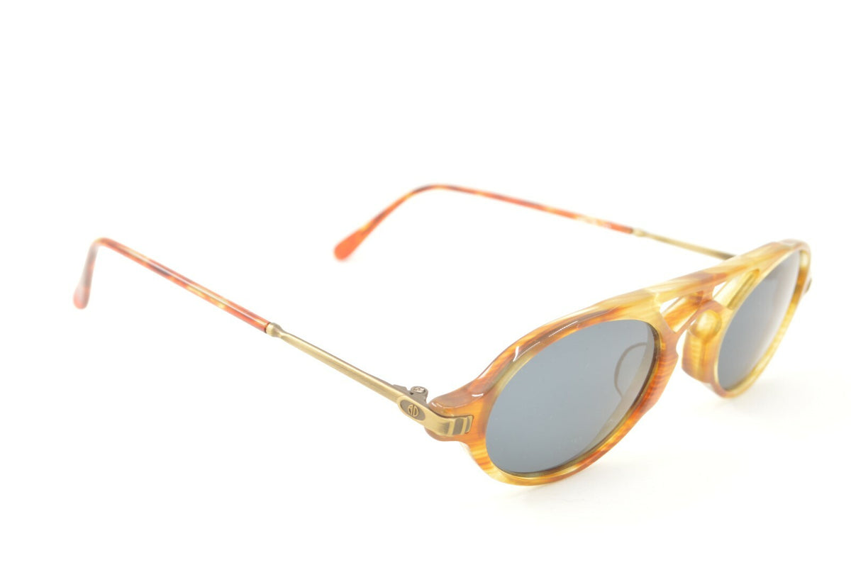 New Authentic Alain Delon 3143 1 80s Vintage Brown Plastic Sunglasses Sunwear0