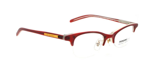 New Authentic renoma T28-9907 5A Japan 90s Vintage Red Half Rim Eyeglasses Frame0