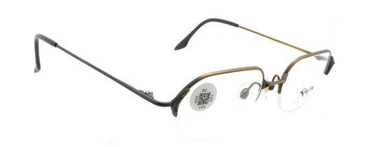 New Kansai KY139M OB4 Japan 90s Vintage Bronze Half Rim Metal Eyeglasses Frame0