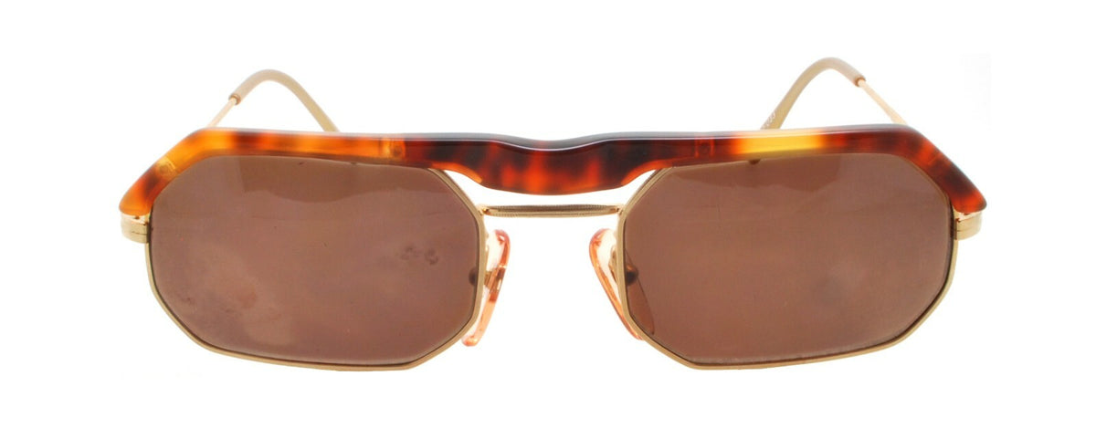 New Authentic Luigi Batani 16130-033 80s Italy Vintage Gold Tortoise Sunglasses1