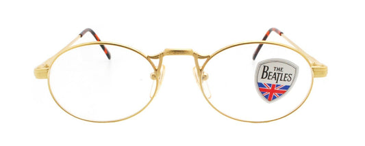 New The Beatles 283 C2 22KGP 90s Apple Corps Japan Vintage Matte Gold Eyeglasses0