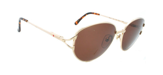 New Authentic Solex SY-519 COL.01 Vintage 80s Hong Kong Gold Metal Sunglasses0