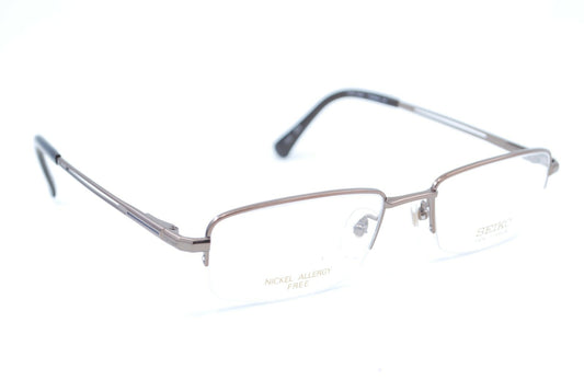 New Authentic SEIKO T691 B10 Japan Brown Titanium Half Rim Eyeglasses Frames NOS0